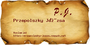 Przepolszky Józsa névjegykártya
